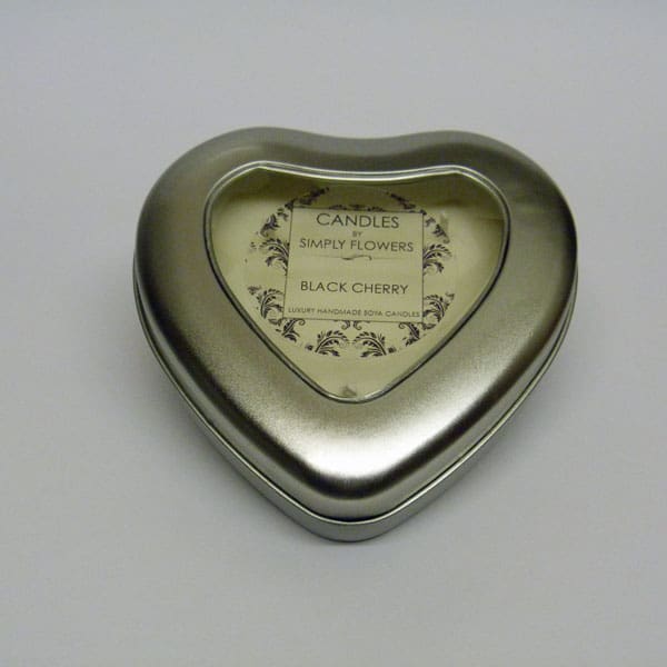 Heart Tin Large - Black Cherry