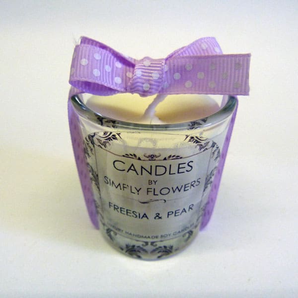 Small Glass Candle - Freesia and Pear - Image 4