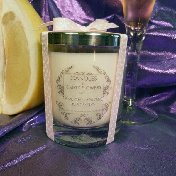 Large Glass - Pink Champagne and Pomelo